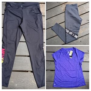 Ideology Workout Bundle 2 Leggings 1 Top Women's Size Medium